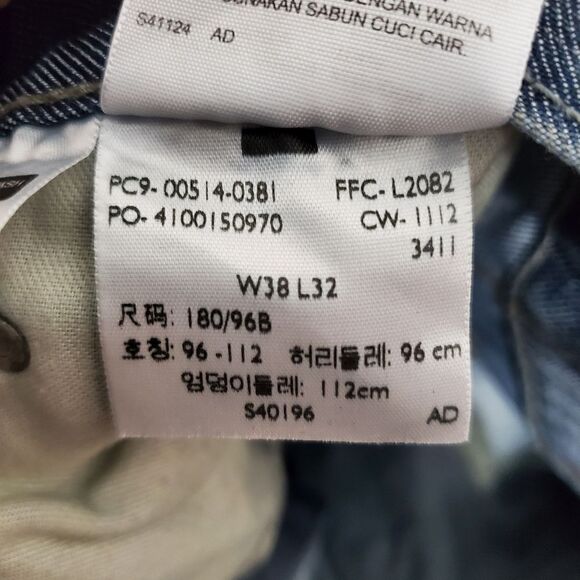 PREOWNED Mens Levi's 514 STRAIGHT FIT Blue Denim Jeans Size 38X 32 - Picture 10 of 11